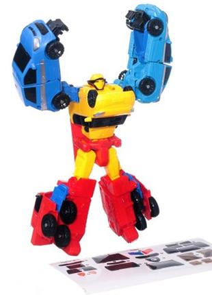 Тобот кватан 28 см трансформується в чотири машинки