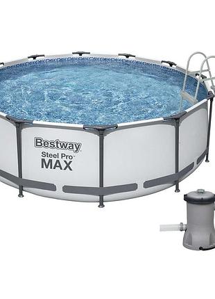 Каркасный бассейн bestway 56418 366х100 см + лестница + фильтр картриджный + картридж