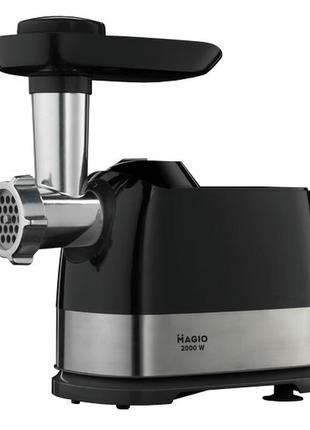 М'ясорубка електрична magio mg-267 2000 вт, з реверсом та насадками