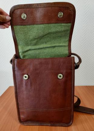 Кожаная мужская сумка мессенджер5 фото