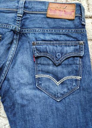 Американського бренду levis, з колекції red, оригінальні чоловічі джинси, штани синього кольору6 фото