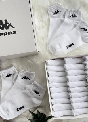 Мужские носки kappa короткие черные / белые наборы 30 штук2 фото