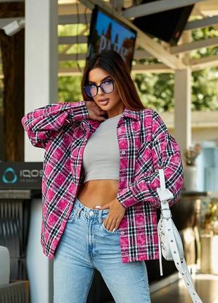 Базовая кашемировая рубашка в трендовом принте