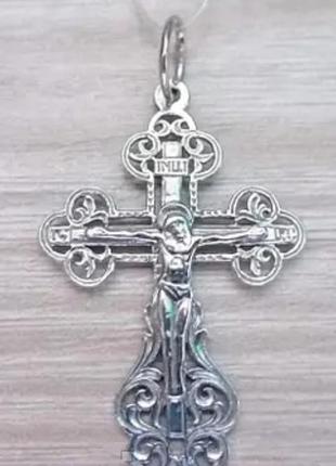 Крест серебро 925 крестик серебряный 32474 фото