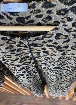 Леопардовий махровий джемпер з виворитніми  швами назовні marks and spencer2 фото