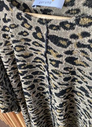 Леопардовий махровий джемпер з виворитніми  швами назовні marks and spencer3 фото