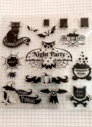 Набор силиконовых штампов для скрапбукинга хеллоуин