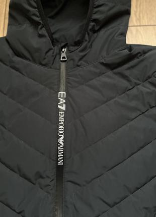 Пуховик куртка складний  чоловічий ea7 emporio armani темно-синього кольору оригінал8 фото