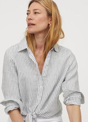 Рубашка сорочка h&m лляна