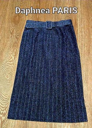Брендова спідниця з люрексом  пліссерована  р.l від darhnea paris