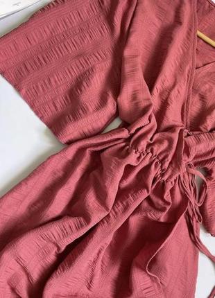 Дуже красива пильно рожева сукня на запах вооноо3 фото