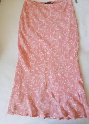 Шифоновая длинная юбка из натуральной ткани на подкладке1 фото