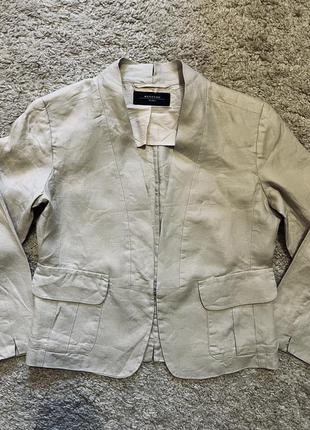 Пиджак, жакет maxmara weekend лен оригинал бренд льняной пиджак размер xs,s5 фото