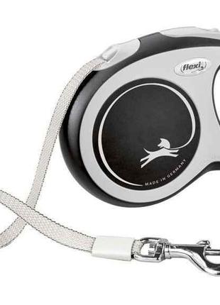Flexi (флексі) new comfort l - повідець-рулетка для собак великих порід, стрічка (5 м, до 60 кг) чорний