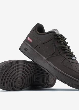 Nike air force 1 low supreme brown