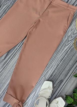 Ніжні вкорочені пудрові брюки з бантиками river island #35675 фото