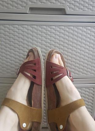 Кожаные сандали босоножки без каблука2 фото