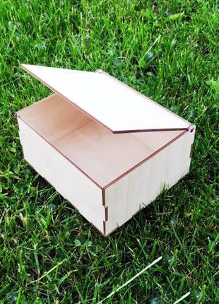 Коробка з фанери з відкидною кришкою 13х7х7см 3мм