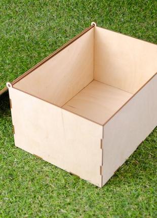 Коробка из фанеры с откидной крышкой 20х10х20см 3мм