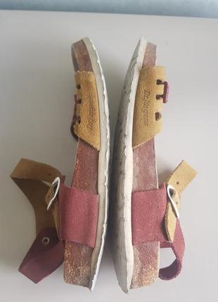Кожаные сандали босоножки без каблука4 фото