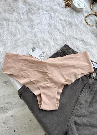 Бежевые бесшовные трусики h&m