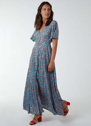 Красиве натуральне довге плаття  blue vanilla