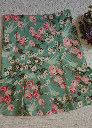 Юбка цветочный принт laura ashley размер xl-2x