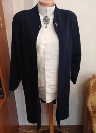 Шерстяной кардиган пальто большой размер батал франция шерстированной кофта болевой размер6 фото