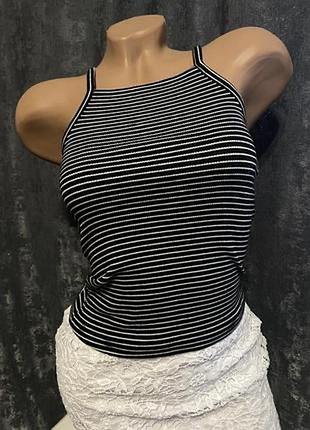 Майка топ в смужку new look 12/40