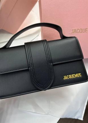 Жіноча шкіряна сумка jacquemus жакмюс 🖤black черная 1 в 1