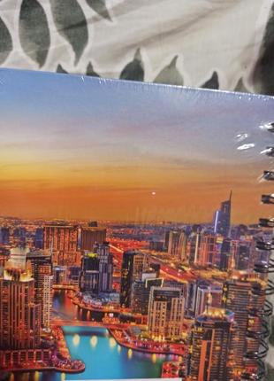 Классный эстетический толстый блокнот на спирали дубаи в клетку