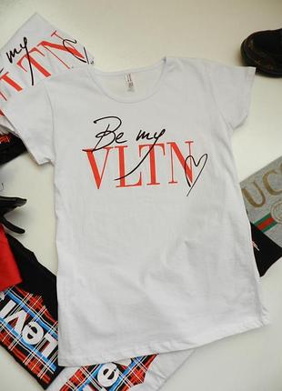 ✅ футболка - коттон спереду брендовий принт рр м пог 45 см тягнеться на 58 см ширина по низу виробу