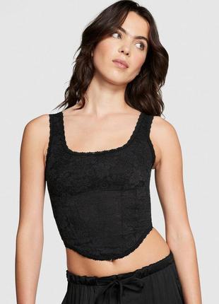 Мереживний корсетний топ victoria's secret pink