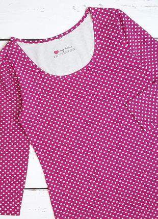 1+1=3 красивый розовый тонкий свитер гольфик в горошек bpc collection, размер 44 - 466 фото