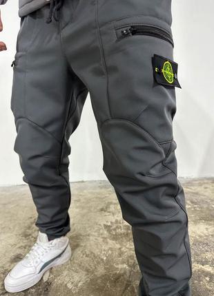 Не реально крутящие брюки soft shell утепленные