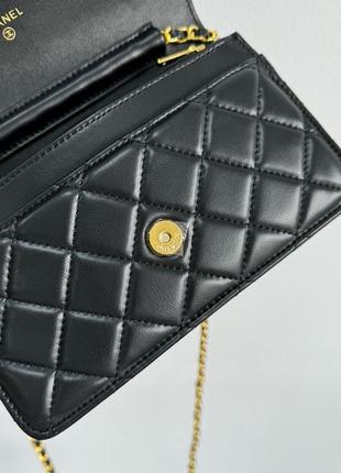 Женская сумка chanel classic  шанелька черная натуральная мягкая кожа премиального качества топ дизайн в классике7 фото