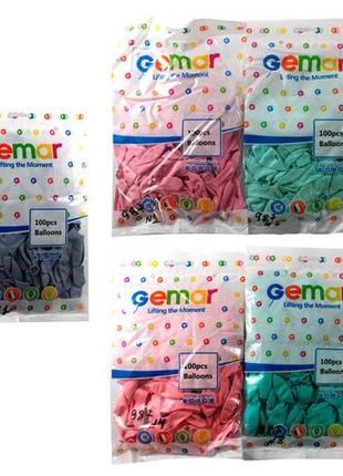 Кульки повітр. 100шт gemar 25см (10) макарун 991987