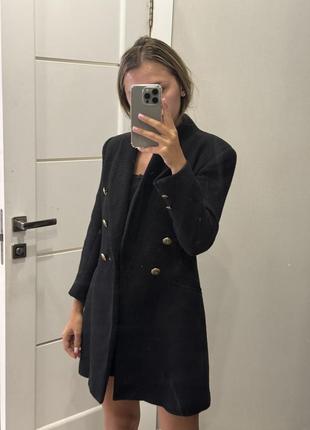 Удлиненный твидовый жакет пиджак жакет zara