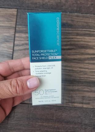 Солнцезащитный крем для лица sunforgettable total protection face shield colorescience с тончайшим эффектом2 фото