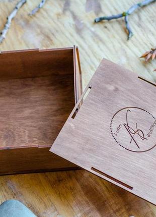 Коробка з фанери з накидною кришкою 18х9х7см 3мм