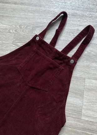 Сарафан плаття кольору марсала бордовий вельветовий new look9 фото