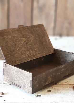 Коробка из фанеры с накидной крышкой 25х12х5см 3мм