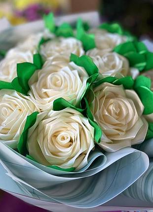 Букеты розы из атласа