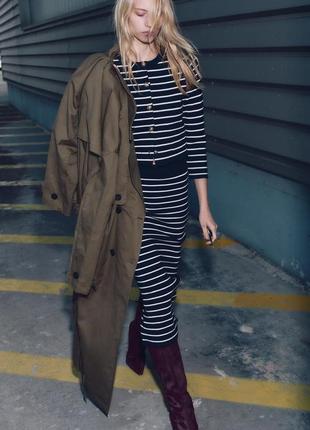 Костюм у смужку zara спідниця кофта