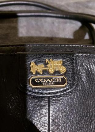 Кожаная сумка coach- оригинал!6 фото