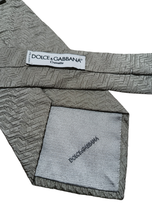 Серый галстук из шелка dolce & gabbana2 фото
