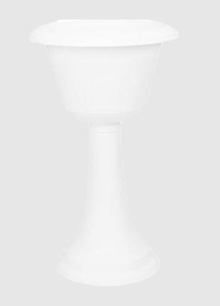 Горшок газон высокая нога 33 см 6,7 л белый