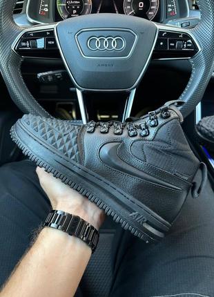 Зимние мужские кроссовки summary lunar force 17 duckboot black fur(мех) 41-42-43