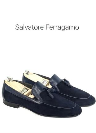 Кожаные мужские лоферы salvatore ferragamo оригинал10 фото