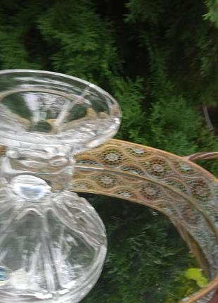 Подсвечник хрустальный, винтажный , очень тяжёлый! состояние идеальное! стоит...